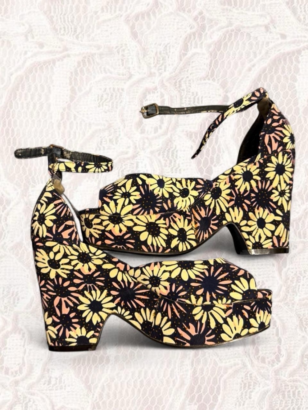 Floral Kimchi & Blue Heels